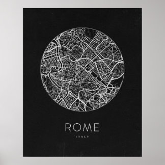 Minimalist Rome City Map Poster