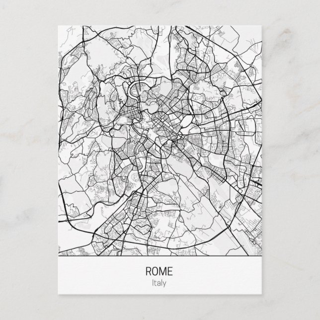 minimalist Rome Italy Postcard (Front)