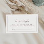 Minimalist Rose Gold Baby Shower Diaper Raffle Enclosure Card<br><div class="desc">This minimalist rose gold baby shower diaper raffle enclosure card is perfect for a simple baby shower. The modern romantic design features classic rose gold and white typography paired with a rustic yet elegant calligraphy with vintage hand lettered style. Customisable in any colour. Keep the design simple and elegant, as...</div>