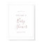 Minimalist Rose Gold Baby Shower Welcome Poster
