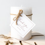 Minimalist Rose Gold Bridal Shower Thank You Favour Tags<br><div class="desc">These minimalist rose gold bridal shower thank you favour tags are perfect for a simple wedding shower. The modern romantic design features classic rose gold and white typography paired with a rustic yet elegant calligraphy with vintage hand lettered style. Customisable in any colour. Keep the design simple and elegant, as...</div>