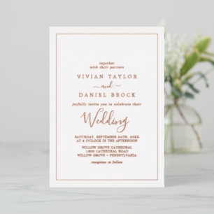 Minimalist Rose Gold Foil Wedding
