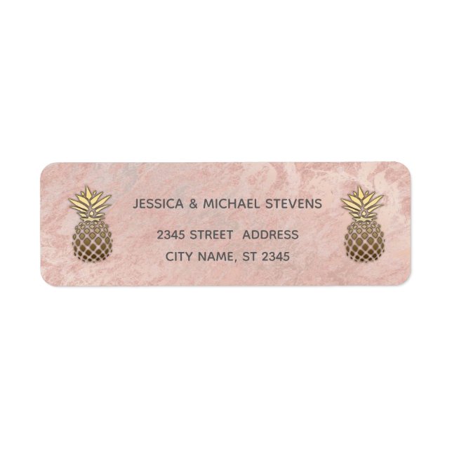 Minimalist rose gold marble pineapple (Front)