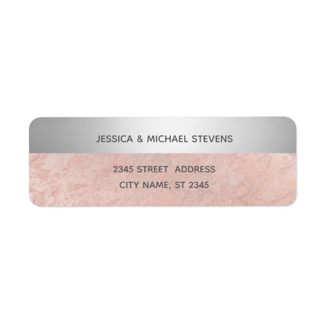 Minimalist rose gold marble silver stripe (Front)
