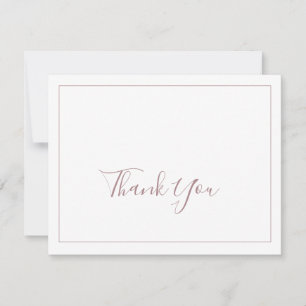 Minimalist Rose Gold Thank You Card