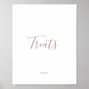 Minimalist Rose Gold Treats Sign