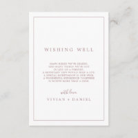 Minimalist Rose Gold Typography Wishing Well Card