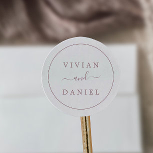 Minimalist Rose Gold Wedding Envelope Seals