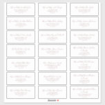 Minimalist Rose Gold Wedding Guest Address Labels<br><div class="desc">These minimalist rose gold wedding guest address labels are perfect for a simple wedding. The modern romantic design features classic blush pink and white typography paired with a rustic yet elegant calligraphy with vintage hand lettered style. Customisable in any colour. Customise each label with the name and address of your...</div>