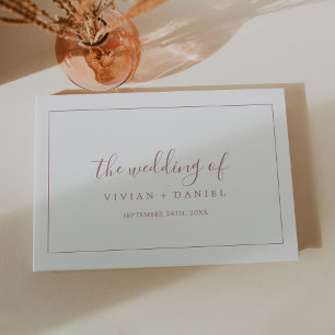 Minimalist Rose Gold Wedding Guest Book