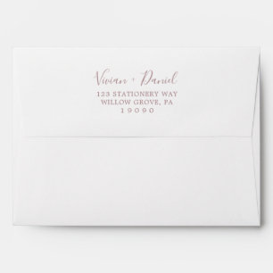 Minimalist Rose Gold Wedding Invitation Envelope