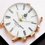 Minimalist Rose Gold Wedding Personalized with Nam Watch<br><div class="desc">Minimalist Rose Gold Wedding Personalized with Names & Date Description: Discover timeless simplicity with this personalized minimalist rose gold wedding watch, perfect for weddings, anniversaries, and milestone gifts. Featuring a refined rose gold case, clean Roman numeral dial, and customizable engraving with the couple’s names and date, this watch combines modern...</div>