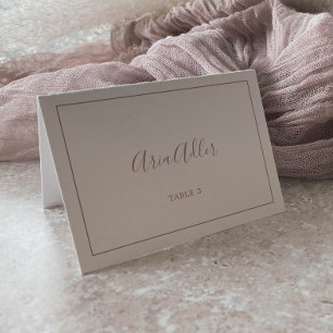 Minimalist Rose Gold Wedding Place Cards