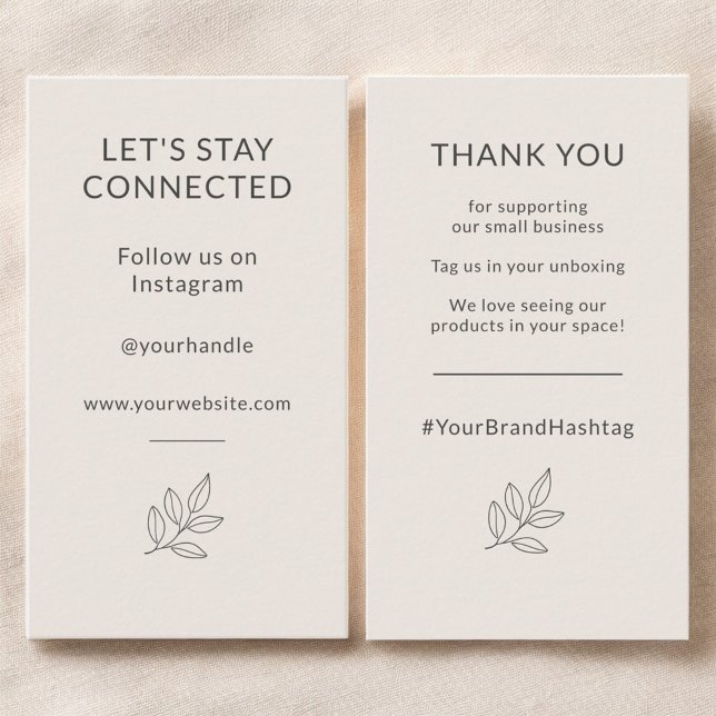 Minimalist Rose Pink Business Let's Stay Connected Business Card (Creator Uploaded)