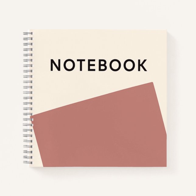 Minimalist Rose Terracotta Notebook (Front)