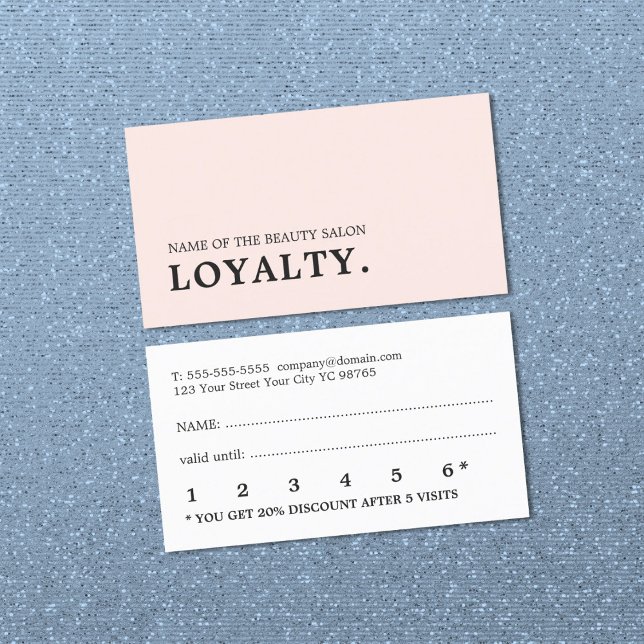 Minimalist Rose White Beauty Loyalty Card (Creator Uploaded)