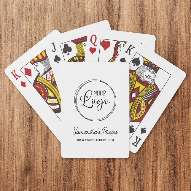 Minimalist Round Business Logo Promo Playing Cards (Creator Uploaded)