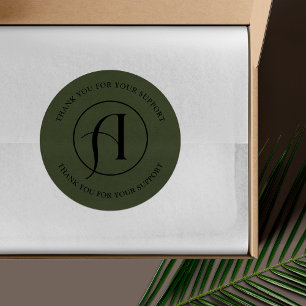 Minimalist Round Logo Business Packaging Sticker