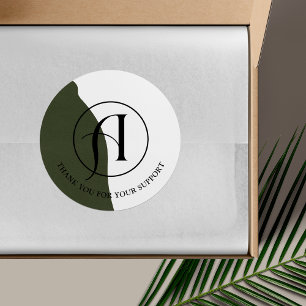 Minimalist Round Logo Business Sticker