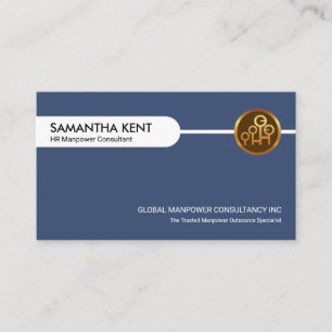Minimalist Rounded Column HR Manpower Business Card