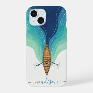 Minimalist Rowboat Ocean Waves iPhone Case