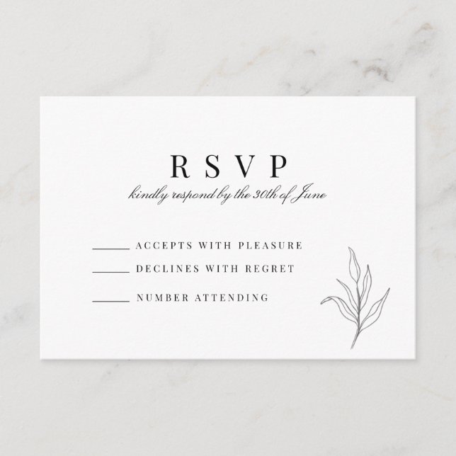 Minimalist RSVP Card (Front)