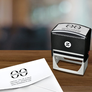 Minimalist Rubber Self-inking Stamp with Your Logo