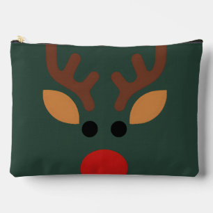 Minimalist Rudolph Reindeer Accessory Pouch