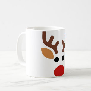 Minimalist Rudolph Reindeer Coffee Mug