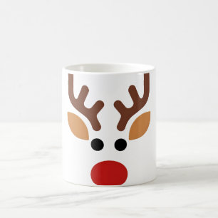 Minimalist Rudolph Reindeer Coffee Mug