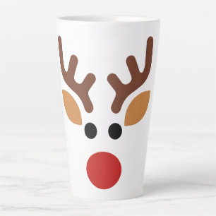 Minimalist Rudolph Reindeer Latte Mug