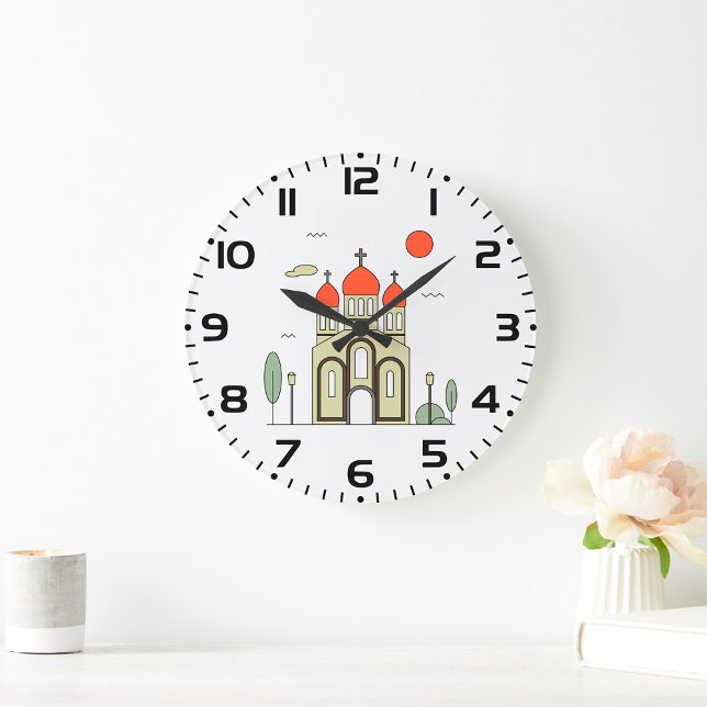 Minimalist Russian Orthodox Church  Large Clock (Creator Uploaded)