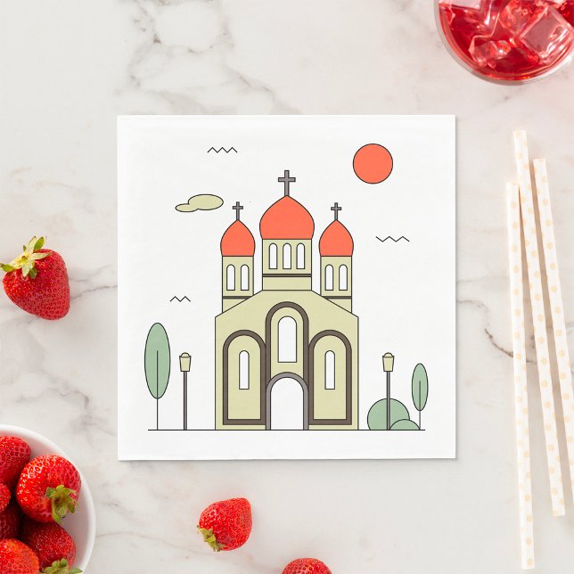 Minimalist Russian Orthodox Church  Napkin (Creator Uploaded)