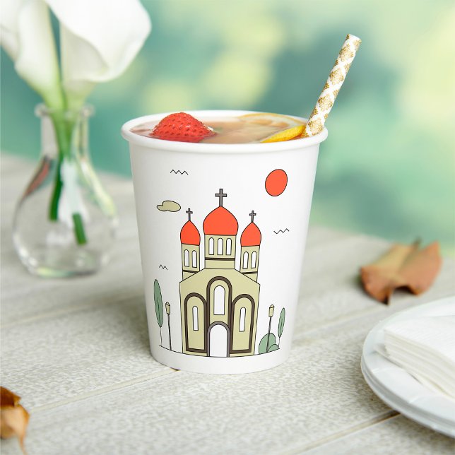 Minimalist Russian Orthodox Church  Paper Cups (Creator Uploaded)