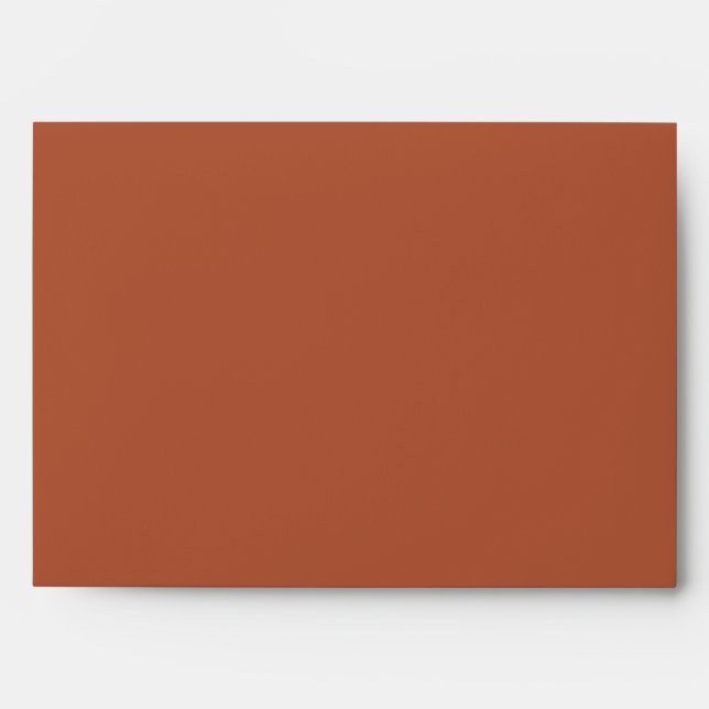 Minimalist Rust Desert Elegant Wedding Matching Envelope (Front)
