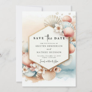 Minimalist Rustic Beach Wedding Save The Date