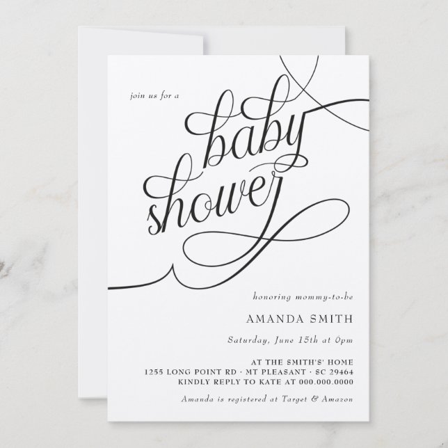 Minimalist Rustic Boho Gender Neutral Baby Shower  Invitation (Front)