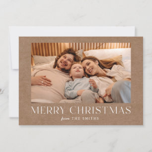 Minimalist Rustic Christmas Holiday Photo Card