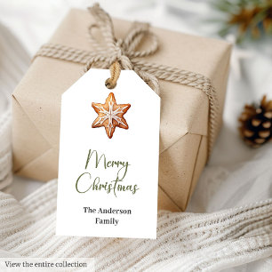 Minimalist Rustic Earthy Neutral Beige Christmas  Gift Tags