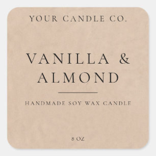 Minimalist Rustic Kraft Candle Label