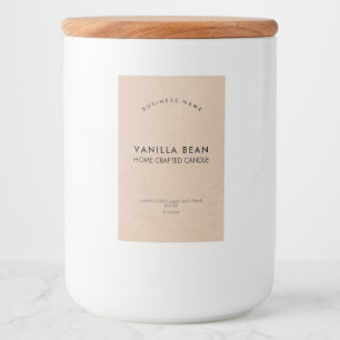 Minimalist Rustic Kraft Candle Label