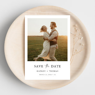 Minimalist Rustic Photo Budget Wedding Save The Date