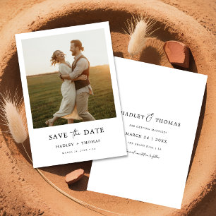 Minimalist Rustic Photo Budget Wedding Save The Date