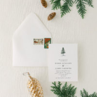 Minimalist Rustic Pine Tree Wedding