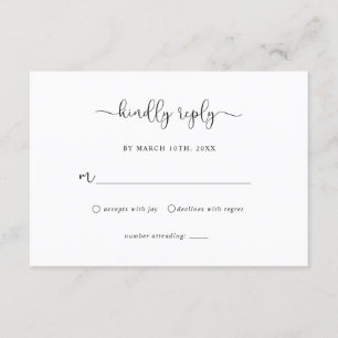 Minimalist Rustic RSVP Card