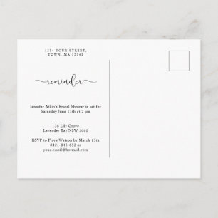 Minimalist Rustic RSVP Invitation Postcard