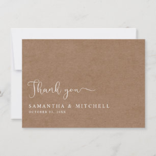 Minimalist Rustic Thank you Card