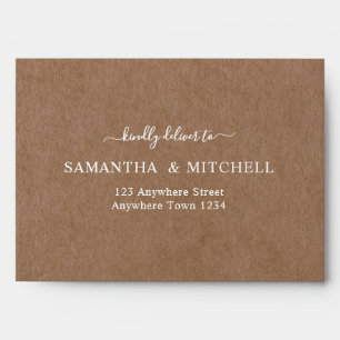 Minimalist Rustic w/ Return Address 5x7 Envelope