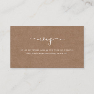 Minimalist Rustic Website RSVP Enclosure Card