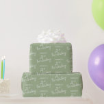 Minimalist Sage 21st Birthday Wrapping Paper<br><div class="desc">Modern 21st birthday party wrapping paper with a minimalist typography design. This wrapping paper has a sage and white colour scheme. Simply add your information,  add this wrapping paper to your cart,  then enjoy this milestone birthday!

Minimalist Sage 21st Birthday Wrapping Paper
Holidayday Design  |  Melissa Patton - Designer</div>